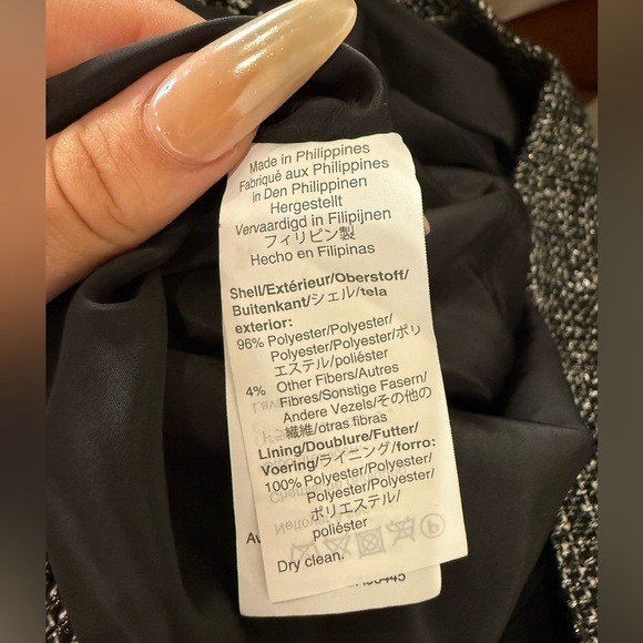 J. Crew Tweed Sheath Dress w/ Velvet detail - Black/White Tweed - 0 - NWT! - Picture 4 of 4